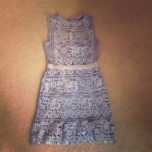 Self-Portrait lookalike periwinkle lace dress